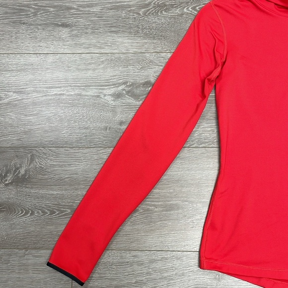 Nike Pro Dri Fit Long Sleeve Turtleneck Top Red S - Picture 4 of 16
